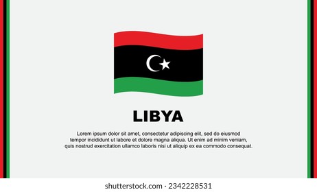 Libya Flag Abstract Background Design Template. Libya Independence Day Banner Social Media Vector Illustration. Libya Cartoon