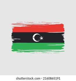 Libya Flag Brush. National Flag