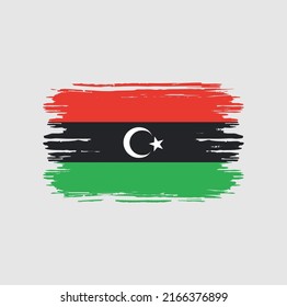 Libya Flag Brush. National Flag