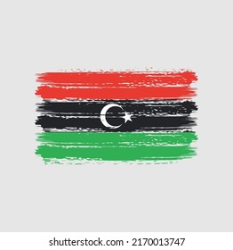 Libya Flag Brush. National Flag