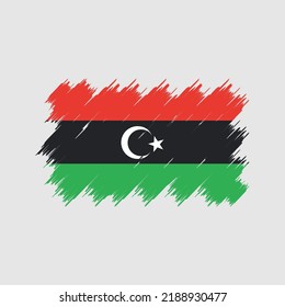 Libya Flag Brush. National Flag