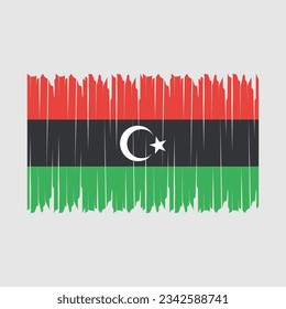 Libysche Flagge - Vektorgrafik
