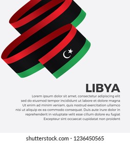 Libya flag for decorative.Vector background