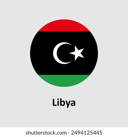 Libya flag design vector illustration on a white background for graphic and web design.