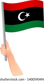 libya flag in hand icon
