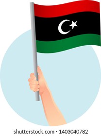 libya flag in hand icon