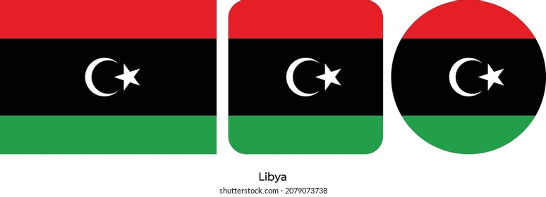 Libya flag icon set . icons collection