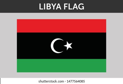 Libya flag illustration vector design