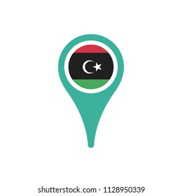 Libya flag pointer