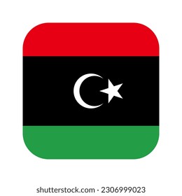 Libya flag simple illustration for independence day or election