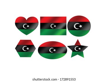 Libya flag themes idea design