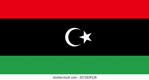 Libya Flag Vector for Designer.