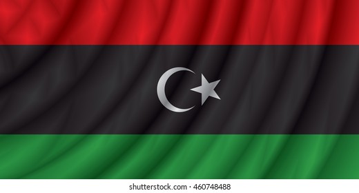 Libya flag vector illustration.