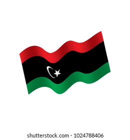 Libya flag, vector illustration on a white background