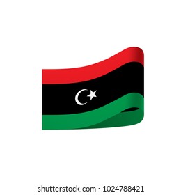 Libya flag, vector illustration on a white background