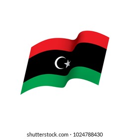 Libya flag, vector illustration on a white background