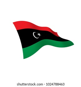 Libya flag, vector illustration on a white background