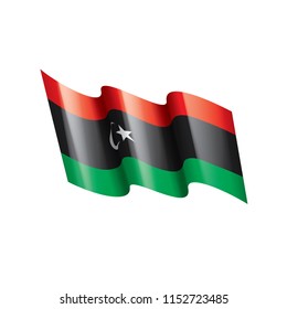 Libya flag, vector illustration on a white background