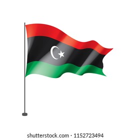 Libya flag, vector illustration on a white background