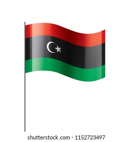 Libya flag, vector illustration on a white background
