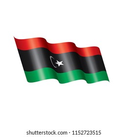 Libya flag, vector illustration on a white background