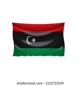 Libya flag, vector illustration on a white background