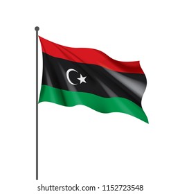 Libya flag, vector illustration on a white background