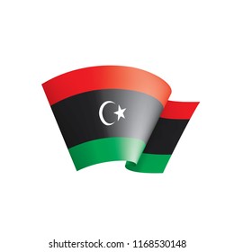 Libya flag, vector illustration on a white background