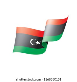 Libya flag, vector illustration on a white background