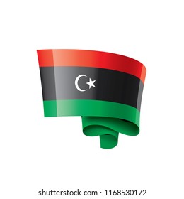 Libya flag, vector illustration on a white background