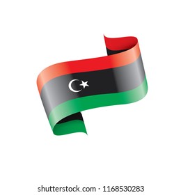 Libya flag, vector illustration on a white background