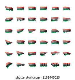 Libya flag, vector illustration on a white background