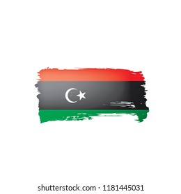 Libya flag, vector illustration on a white background
