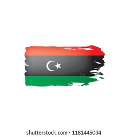 Libya flag, vector illustration on a white background