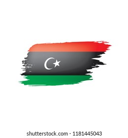 Libya flag, vector illustration on a white background