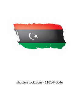 Libya flag, vector illustration on a white background