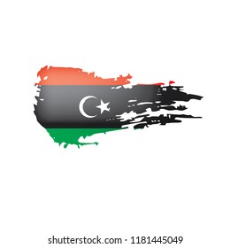 Libya flag, vector illustration on a white background