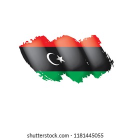 Libya flag, vector illustration on a white background