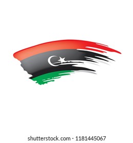 Libya flag, vector illustration on a white background