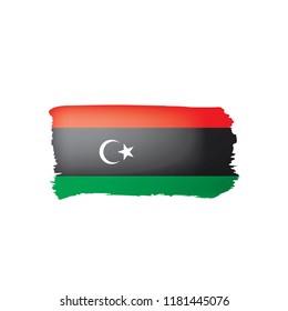 Libya flag, vector illustration on a white background