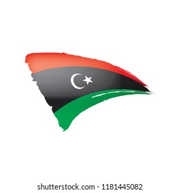 Libya flag, vector illustration on a white background