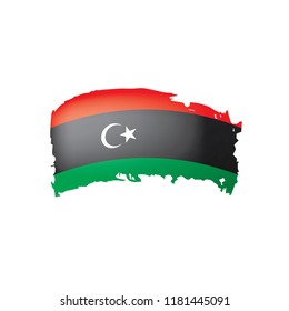 Libya flag, vector illustration on a white background