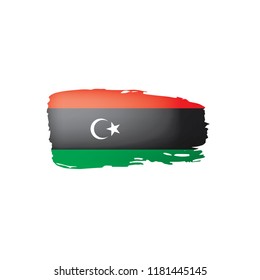 Libya flag, vector illustration on a white background