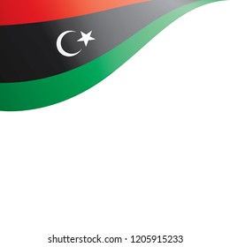 Libya flag, vector illustration on a white background