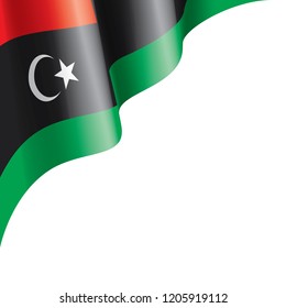 Libya flag, vector illustration on a white background