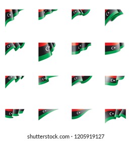 Libyen-Flagge, Vektorgrafik auf weißem Hintergrund
