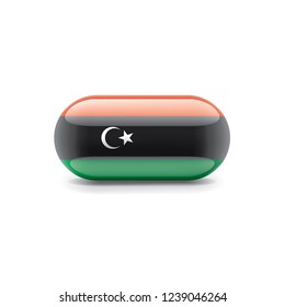 Libya flag, vector illustration on a white background