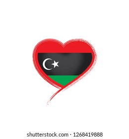 Libya flag, vector illustration on a white background