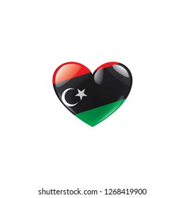 Libya flag, vector illustration on a white background