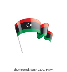 Libya flag, vector illustration on a white background